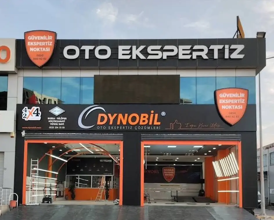 Dynobil Nilüfer Küçük Sanayi şubesi dış cephesi